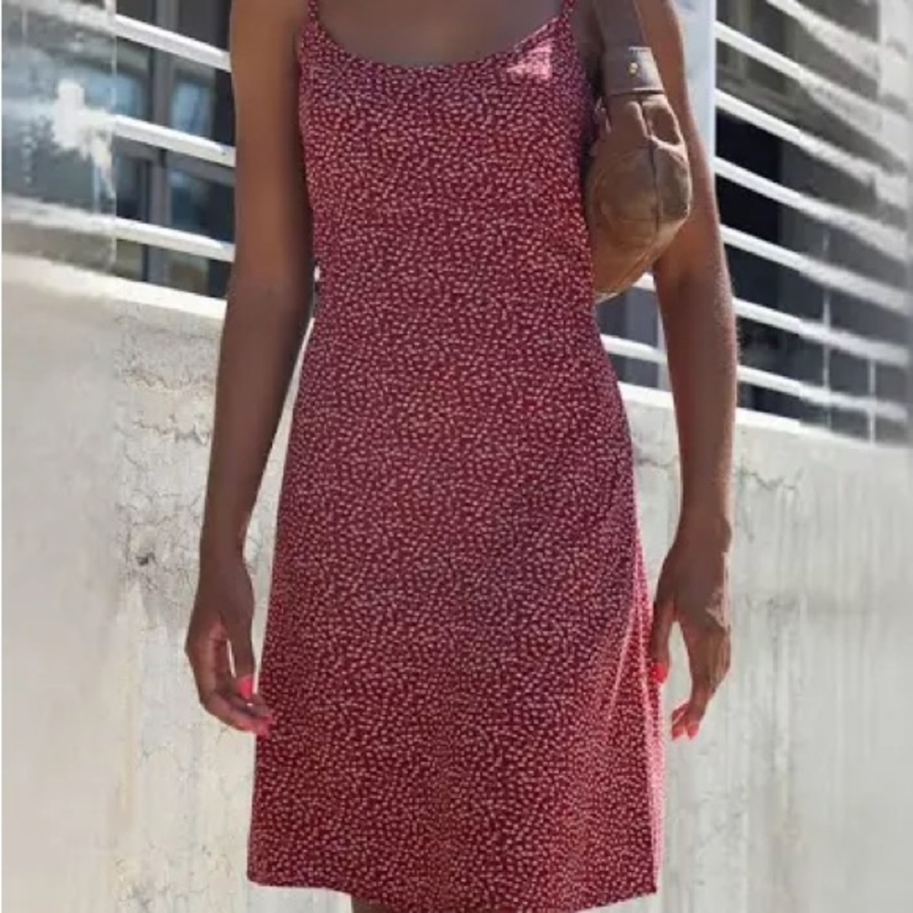 Brandy Melville Red Floral Mini Dress size S